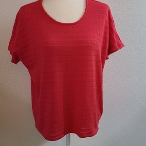 Coldwater Creek Raspberry Textured Top